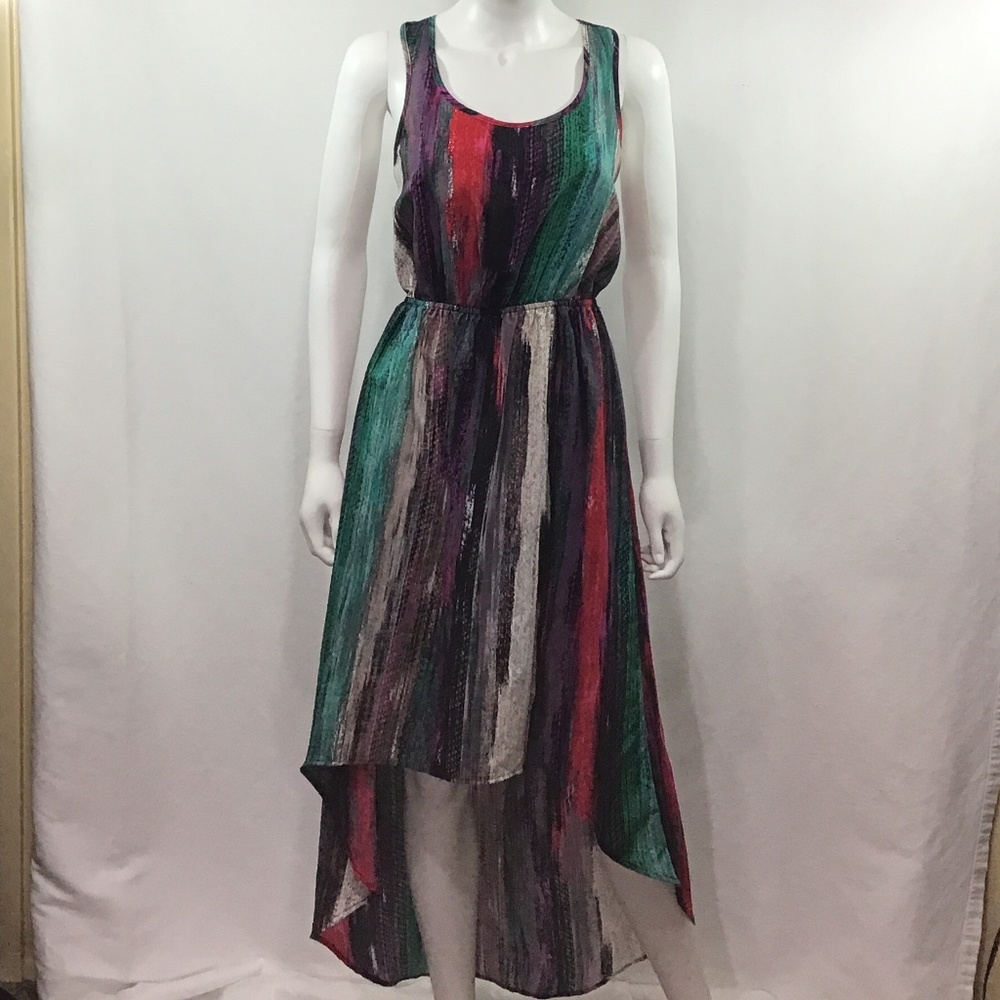 Xhilaration Multi-Color High/Low Hem Summer Dress